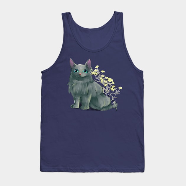 Cat Toon Cat Tank Top by sloppyink